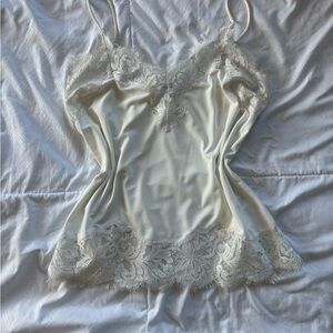 Express Cream Lace Satin Slip